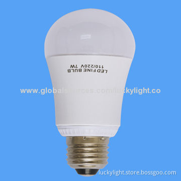 E27 Dimmable LED Bulb with 7W power, Long Lifespan and 180° Beam Angle